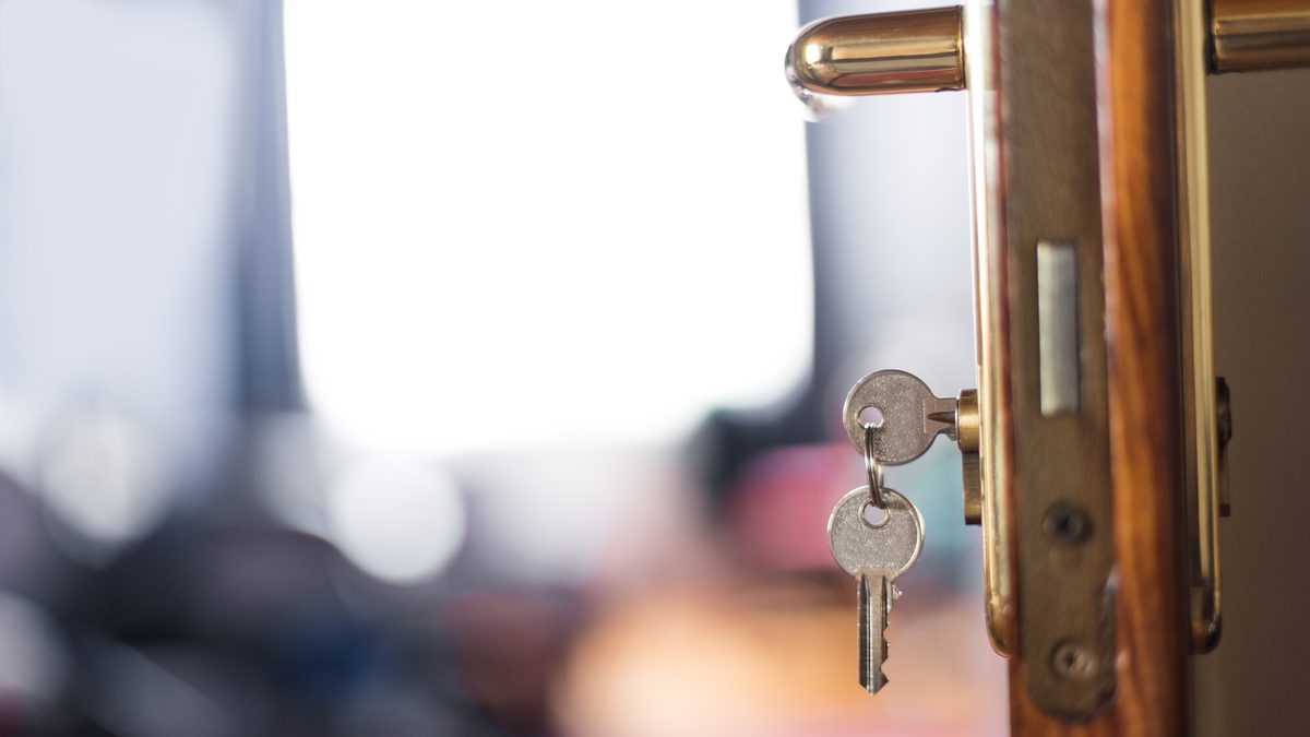 Front door key, ready for an open house
