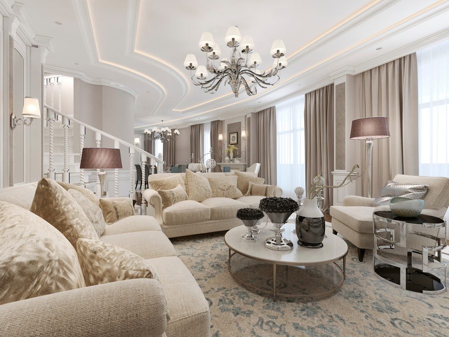 Luxury bedroom styled for social media advertising